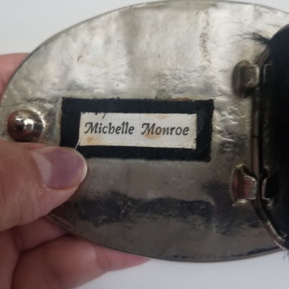 Michelle Monroe Western Cowhide Belt Sz 34 - Picture 9 of 9